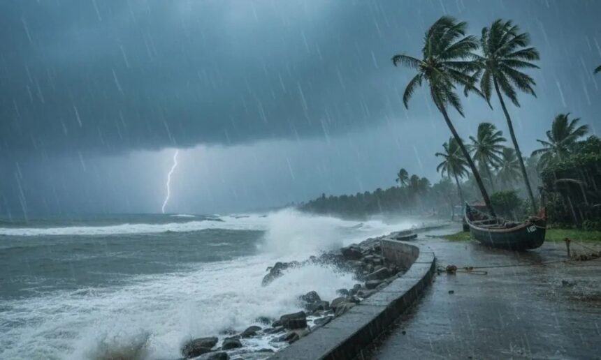 Heavy rain clouds over Kerala as IMD issues yellow alert for multiple districts